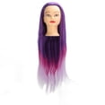 thumbnail image 2 of Cabeza de Maniquí de Cabello, Cabeza de Maniquí con Maniquí de Cosmetología de Peluquería Púrpura Cabeza de Entrenamiento de Maniquí de Cabello Calidad Inigualable, 2 of 5