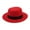 Red, variant on Alitao Party Hats Sun Hats Womens Wide Brim Wool Felt Flat Top Fedora Hat Party Church Trilby Hats Cap Wide Brim Hats Beach Hats Navy One Size