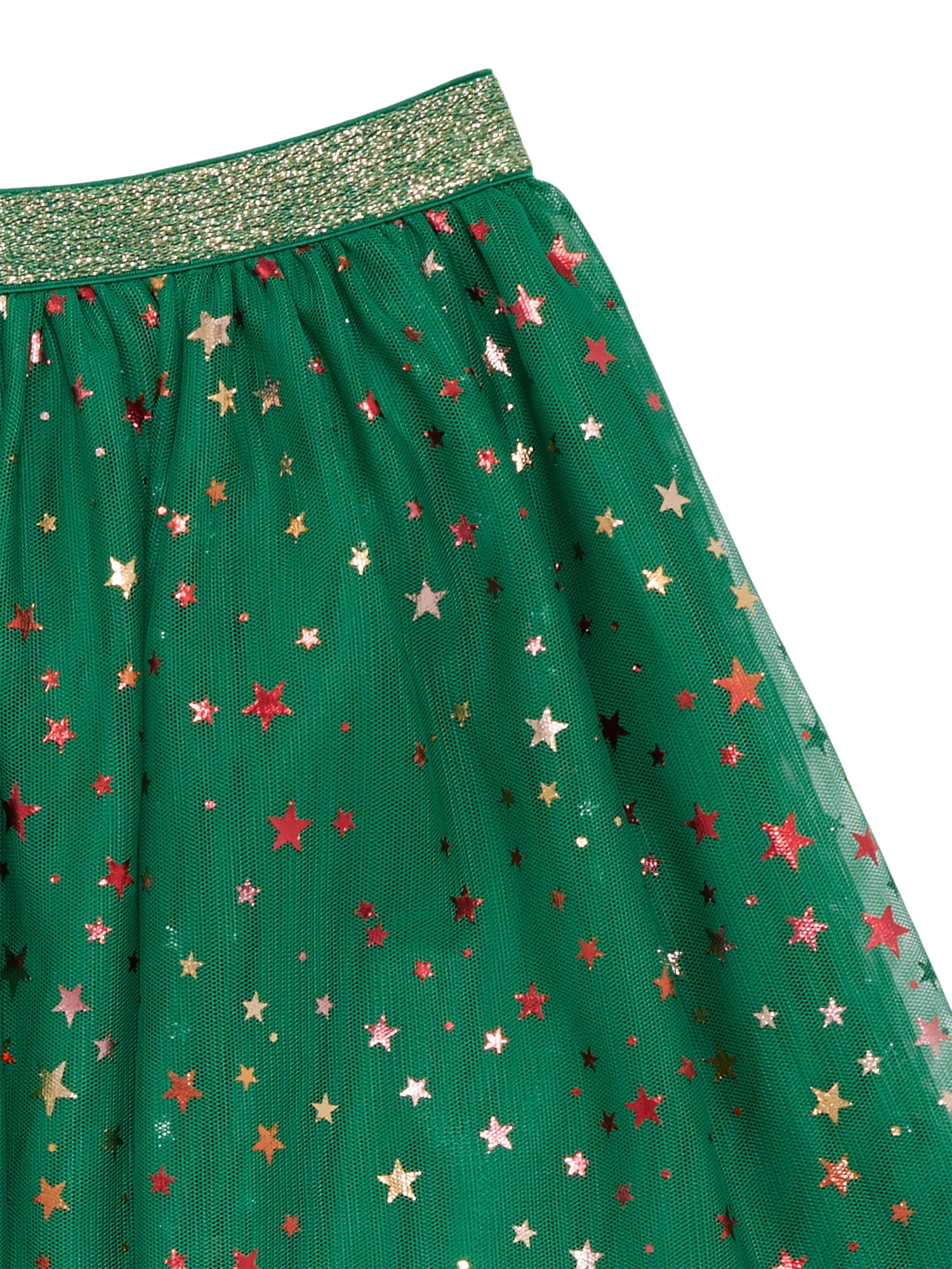Holiday Time Girls Christmas Mesh Tutu Skirt, Sizes 4-18