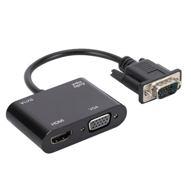 Convertidor de VGA a de usar con adaptador de conector Salida de fuente VGA a TV Monitor para monitor portatil HDTV Sunnimix Adaptador VGA a HDMI Walmart en linea