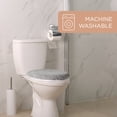 thumbnail image 3 of TOWN & COUNTRY EVERYDAY Ultra Plush Solid Tufted Toilet Lid Cover, Soft and Absorbent, Non-Slip Cover, Machine Washable, Grey, 18"x19", 3 of 9