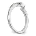 thumbnail image 6 of 14K White Gold Ring Band Wedding Diamond Round Contoured , Size 9, 6 of 7