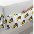 thumbnail image 2 of Fruit Bed Skirt, Peach Slices Healthy Vitamins Graphic Eating Organic in Summer Season, Elastic Bedskirt Dust Ruffle Wrap Around for Bedding Decor, 4 Sizes, Pale Maroon Yellow Green, by Ambesonne, 2 of 2