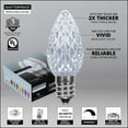 thumbnail image 2 of OptiCore C7 Shatterproof Cool White LED Christmas Lights Replacement Bulbs, Pack of 25, 0.84W, E12 Candelabra Base, 2 of 6