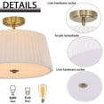 thumbnail image 6 of Miumaeov White Simple and Modern Fan-shaped Fabric Ceiling Light Fixture For Home Decoration, 6 of 20
