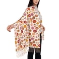 thumbnail image 4 of Fotbe Fall 70s Groovy Hippie Print Womens Fall Winter Scarf Tassel Soft Warm Blanket Scarves Womens Shawl Wraps, 4 of 8