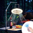 thumbnail image 4 of MMJ Portable Fan, Solar Powered Camping Fan with LED Light, USB Rechargeable, Large Capacity Battery, Hanging Hook for Outdoor Tent, 9.06x9.06x2.76in, 4 of 6