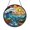 Stained Glass 7.87 Inch, variant on Ocean Landscape Wave Design Stained Glass Window Decor