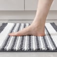 thumbnail image 2 of Phantoscope Soft Chenille Bathroom Rugs, 17 x 20 in and 20 x 30 in, Quick Dry, Non-Slip Backing, Dark Gray, 2 of 9