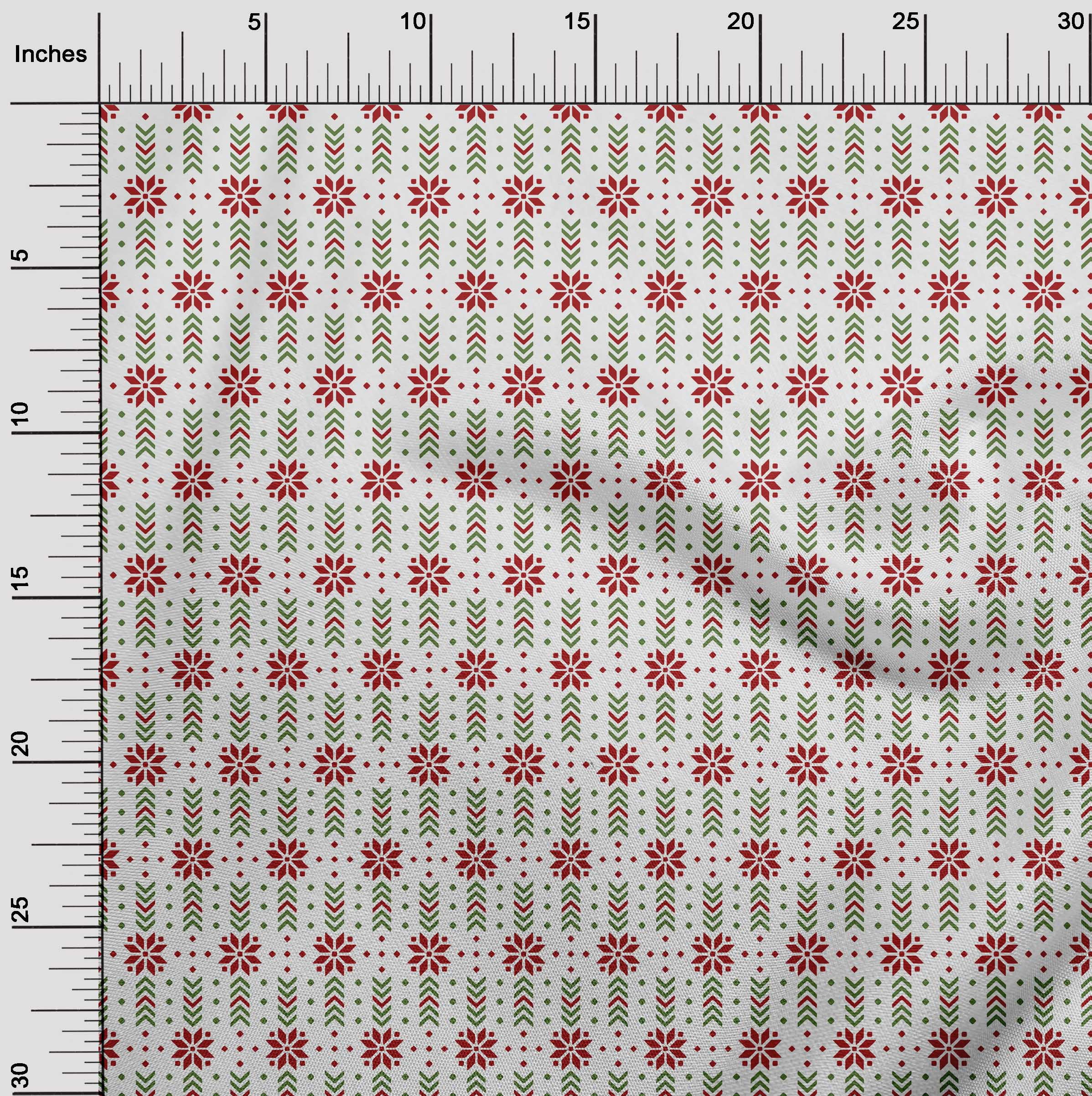 oneOone Cotton Jersey Red Fabric Christmas Dress Material Fabric Print Fabric By The Yard 58 Inch Wide
