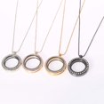 thumbnail image 3 of Koszal Collier Médaillon Rond en Verre avec Strass et Souvenirs pour Femmes, 3 of 6