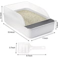 thumbnail image 2 of Open Top Cat Litter Box with High Side, Anti-Splashing Cats Litter Pan with with Litter Sifting Scoop, Semi-Closed Detachable Cat Cleaning Basin Kitten Toilet for Small Animal/Rabbit, 2 of 7