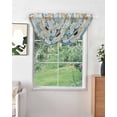 thumbnail image 2 of Waterfall Valances for Windows, Blue Coastal Kitchen Sheer Valance Curtains, Ocean Nautical Anchor Wood Barn Beach Rod Pocket Elegant Swag Valances for Living Room Bedroom, 47.2"x38.5", 3 Panel, 2 of 8