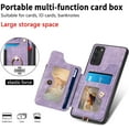 thumbnail image 4 of Phone Case for Samsung Galaxy S20 FE 5G 6.5 inch Wallet Cover with Screen Protector Wrist Strap Lanyard RFID Card Holder Ring Stand S 20 EF UW S20FE5G S20FE 20S S2O Fan Edition 4G G5 Women Men Purple, 4 of 8