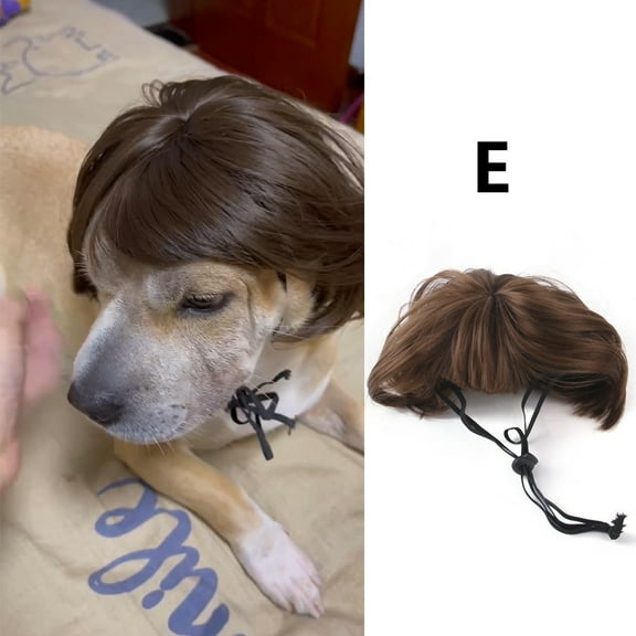 Funny Dog Cat Cosplay Wig,Pet Wigs for Halloween, Christmas, Parties, Festivals, Dog Wigs for Small Medium and Large Dogs