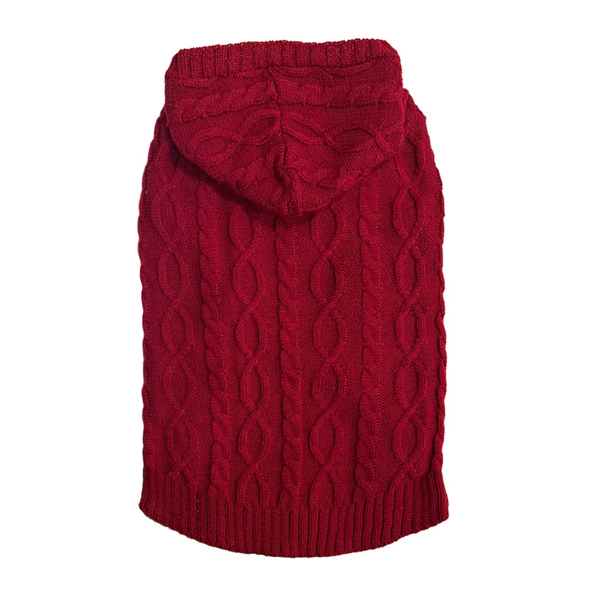 RED CABLE SWEATER XS