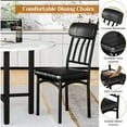 thumbnail image 4 of AWQM 4 People Round Table Set, Wooden Dining Room Round Table and Chairs Set with Metal Frame with 4 PU Upholstered Chairs for Kitchen, Apartment, Dining Room, White, 4 of 6