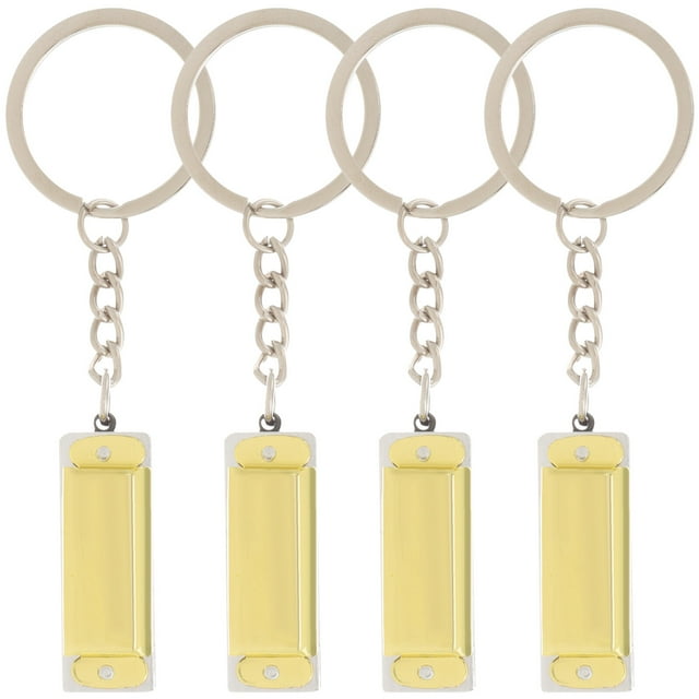 4pcs armónica llavero colgante colgante colgante de mini armónica llavero por regalo