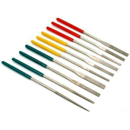 

10 Diamond Needle Files Jewelers Lapidary Filing Tools