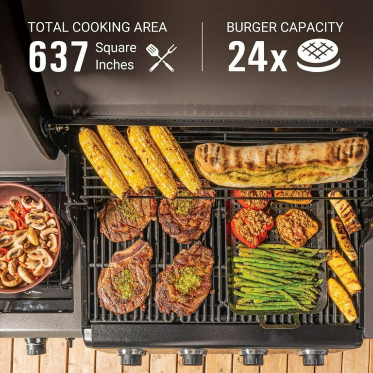 BBQ セットColeman CoolSider Stainless Grill Coleman Cookout 4-Burner Propane Gas BBQ Grill in Stainless