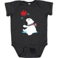 thumbnail image 3 of Inktastic Polar Bear With A Scarf, White Bear, Snowflakes Boys or Girls Baby Bodysuit, 3 of 5