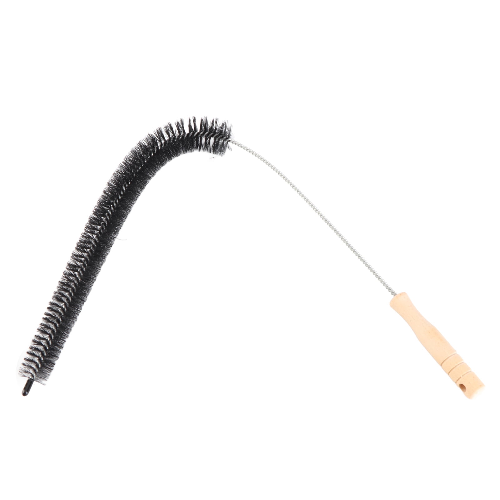 LAZIOEGR Clothes Dryer Vent Brush Long Flexible Rod Cleaning Tool for Dirt Dust Lint Blockage Removal in Washing Machines & Exhaust Ports (30.31 inches / 77 cm) - Wood & Aluminum Handle