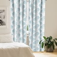 thumbnail image 2 of Ambesonne East Curtains, Koi Fishes Sketch Style, Pair of 28"x95", Blue White, 2 of 5