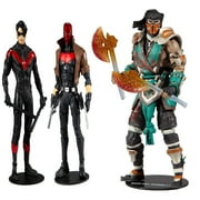 Toys DC Multiverse Red Hood and Nightwing 7" Action Figure Multipack + Toys Mortal Kombat Sub Zero Bloody Frozen Over Skin 7 Action Figure, Pack of 2
