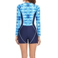 thumbnail image 4 of Utoimkio Women's Rash Guard One Piece Swimsuit Long Sleeve Zipper Surfing Bathing Suit Women Summer Beach Sun Protection Swimwear UPF 50, 4 of 9