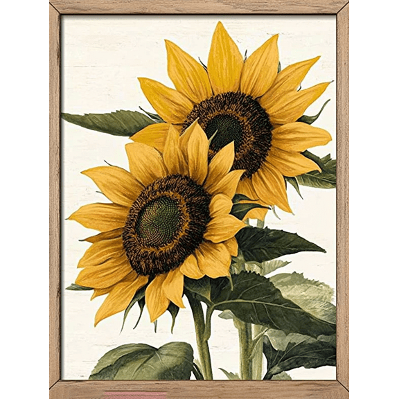 Farmhouse Sunflower Wall Art Canvas Print，Suitable for Living Room，Bedroom，Kitchen，Dining Room，and Office Decoration.