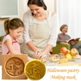 thumbnail image 5 of Momihoom Fall Wooden Cookie Molds Thanksgiving Carved Cookie Stamps Shortbread Mold for Baking Wood Press 3D Embossing Cookie Cutters Kitchen Biscuit, 5 of 6