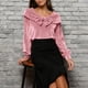 thumbnail image 5 of Karight 2026 Spring Summer Velvet Blouse Women Long Sleeve Bow Tie Neck Shirts Trendy Casual Office Work Blouses Tops, 5 of 5