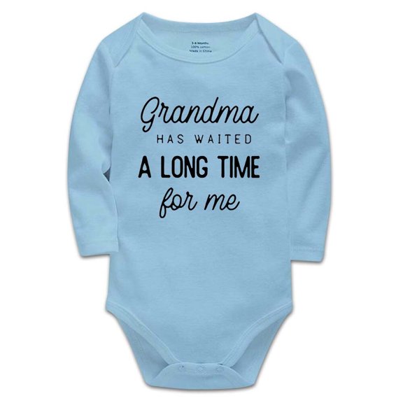 YCICIVDee Grandma Gifts Newborn Baby Boy Clothes Baby Bodysuits for Girls Blue Long Sleeve 0-3 Months