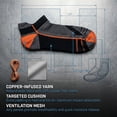 thumbnail image 3 of JQ Copper Infused Low Cut Socks 6-Pack — Arch Support, Anti-Odor & Cushioned for Training & Workouts Black, 3 of 8