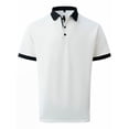 thumbnail image 3 of XDZJLR Men's Polo Shirts Button Up Turn Down Lapel Solid Color Short Sleeve Sports Shirt Blouse White Xl, 3 of 9