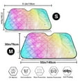 thumbnail image 7 of Lsque Fish Scale Car Windshield Sun Shade | Accordion Folding Style Auto Shade for Car Truck SUV Van | Blocks UV Rays Sun Visor Protector | Medium, 7 of 7