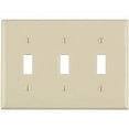 thumbnail image 3 of Leviton 80711-T Light Almond Nylon Three Gang Toggle Light Switch Wall Plate, 3 of 3