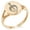 Rose Gold, variant on Stainless Steel Artemis Greek Goddess of Moon Minimalist Oval Top Polished Statement Signet Ring