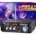 thumbnail image 2 of Amplificador Facmogu 298A Max 300 Wx2 Bluetooth 5.0 de 2 canales, 2 of 7