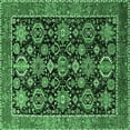 thumbnail image 1 of Ahgly Company Indoor Square Oriental Emerald Green Industrial Area Rugs, 5' Square, 1 of 4