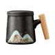 thumbnail image 5 of Taza de té de cerámica, taza de té, taza de café expreso, taza de la mañana, taza de té de hojas sueltas, taza de café para tienda, hotel, oficina, negro, 5 of 9