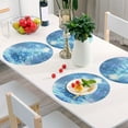 thumbnail image 6 of Ryvnso Blue Christmas Tree Round Plate Mats Dining Table Placemat Set of 4 for Holiday Decoration, 6 of 7
