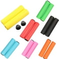 thumbnail image 5 of UNTERING 2Pcs Bicycles Handlebar Grip Soft Silicone Sponge Bike Handle Grip Cycling Handle Grips with End Plug, 5 of 6