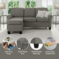 thumbnail image 4 of Hillsdale Furniture Upholstered Reversable Sectional Chaise Gray Fabric, 4 of 19