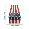 thumbnail image 2 of 4th of July Linen Star Flag Dining Table Runner - 250th Anniversary Patriotic Decor Dresser Scarf Table Runner for Independence Day Farm Kitchen Coffee Table Decor, 2 of 6