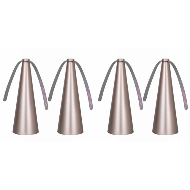 Ventiladores de moscas de 2 piezas para mesas Ventilador de comida repelente repelente para picnic (batería dorada)