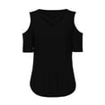 thumbnail image 6 of Wangmeiwg Women Off Shoulder Short Sleeve Tops Casual Shirts for Women Apparel Black XL, 6 of 6