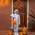 thumbnail image 3 of leyfeng Corona de Halloween para puerta delantera Decoración de puerta de Halloween de 14 pulgadas Corona colgante Coronas decorativas de calabaza, 3 of 8