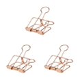 thumbnail image 1 of stanreset 1/2/3 20 Pieces Metal Paper Clip Anti-rust Unfading Solid Color Replacement Home Office File Examination Papers Clips Rose Gold 19mm 3PCS, 1 of 6