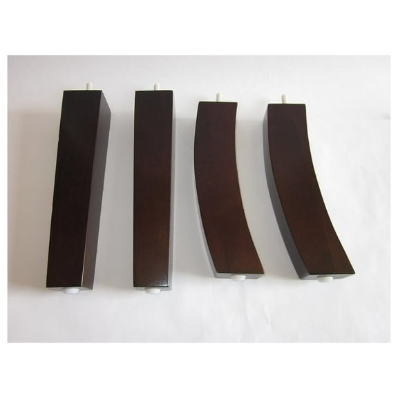 10" Tapered Furniture Leg Front & Back (Set of 4) Dark Brown